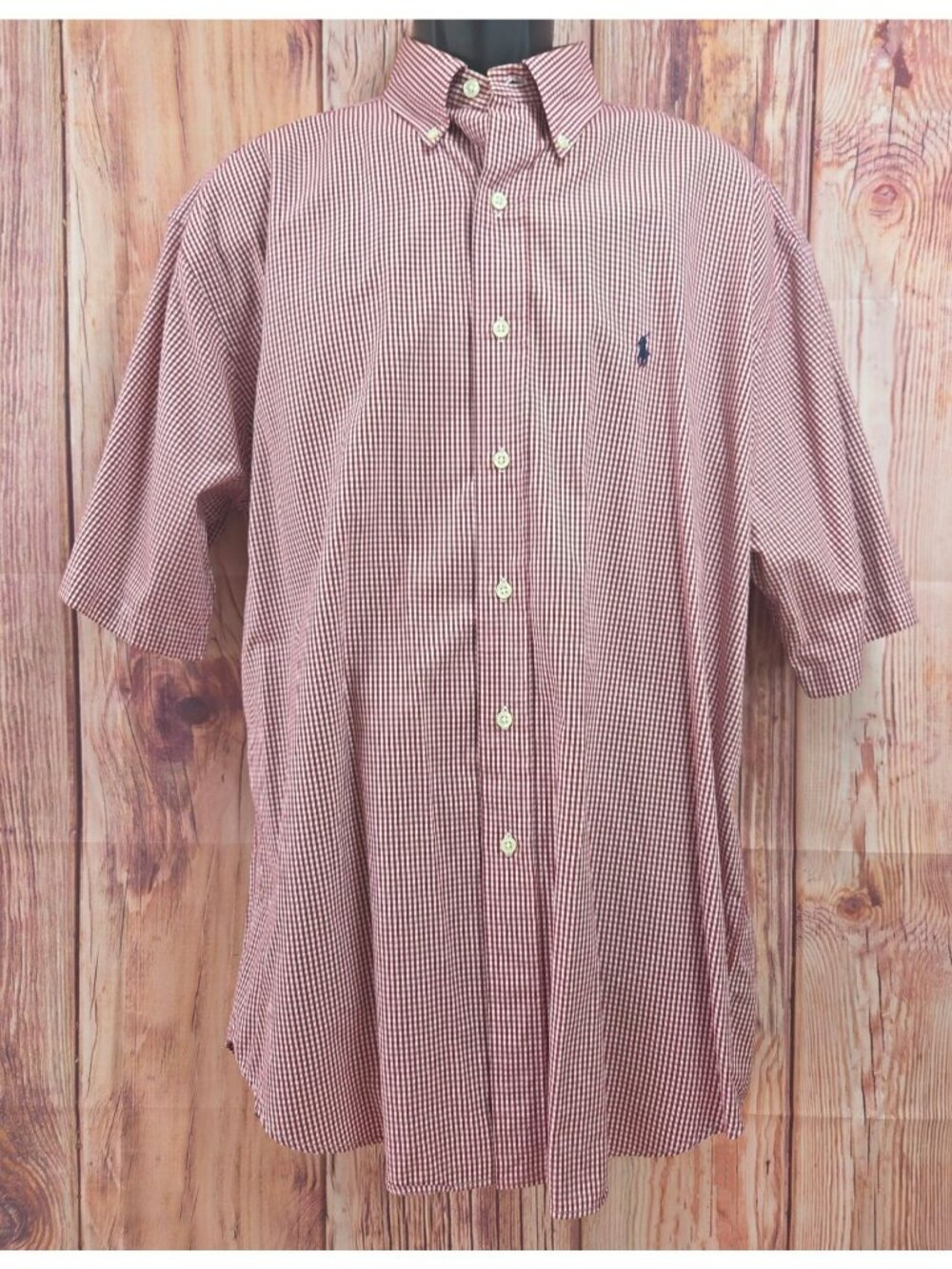 Ralph Lauren Blake Red Gingham Short Sleeve Shirt Mens Large